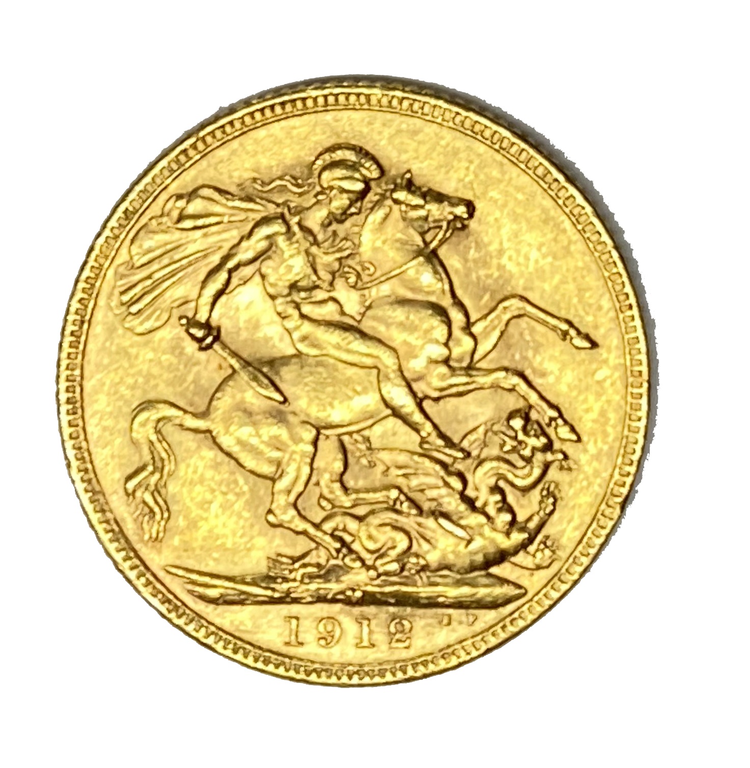 George V gold Sovereign coin, 1912, Melbourne mint - Image 2 of 2