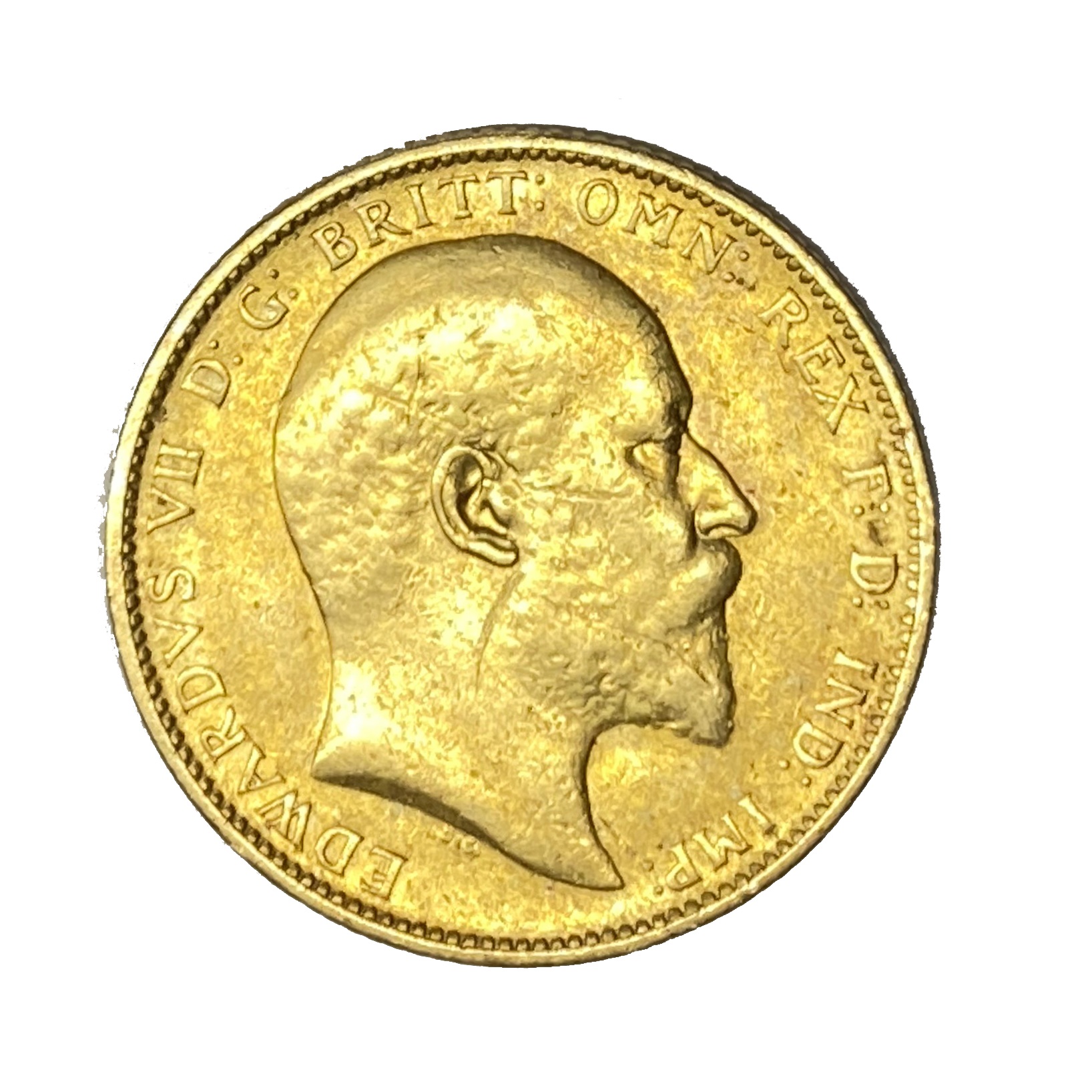 Edward VII gold Sovereign coin, 1904