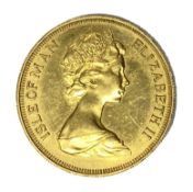 Elizabeth II Isle of Man £5 gold coin, 1973