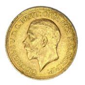 George V gold Sovereign coin, 1930, Pretoria mint