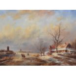 R Schrebe, Dutch winter landscape