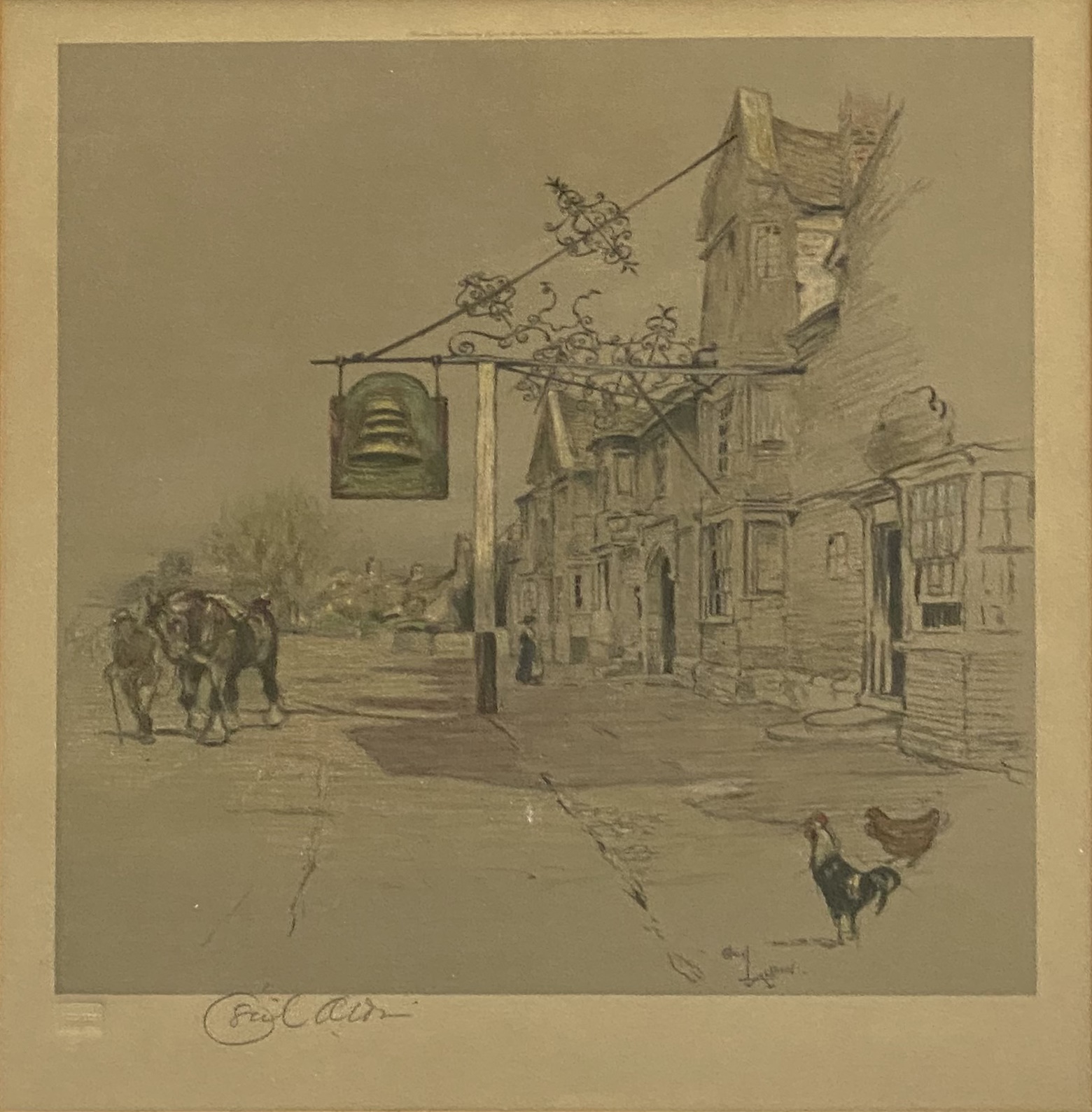 After Cecil Aldin, The Bell Inn at Stilton