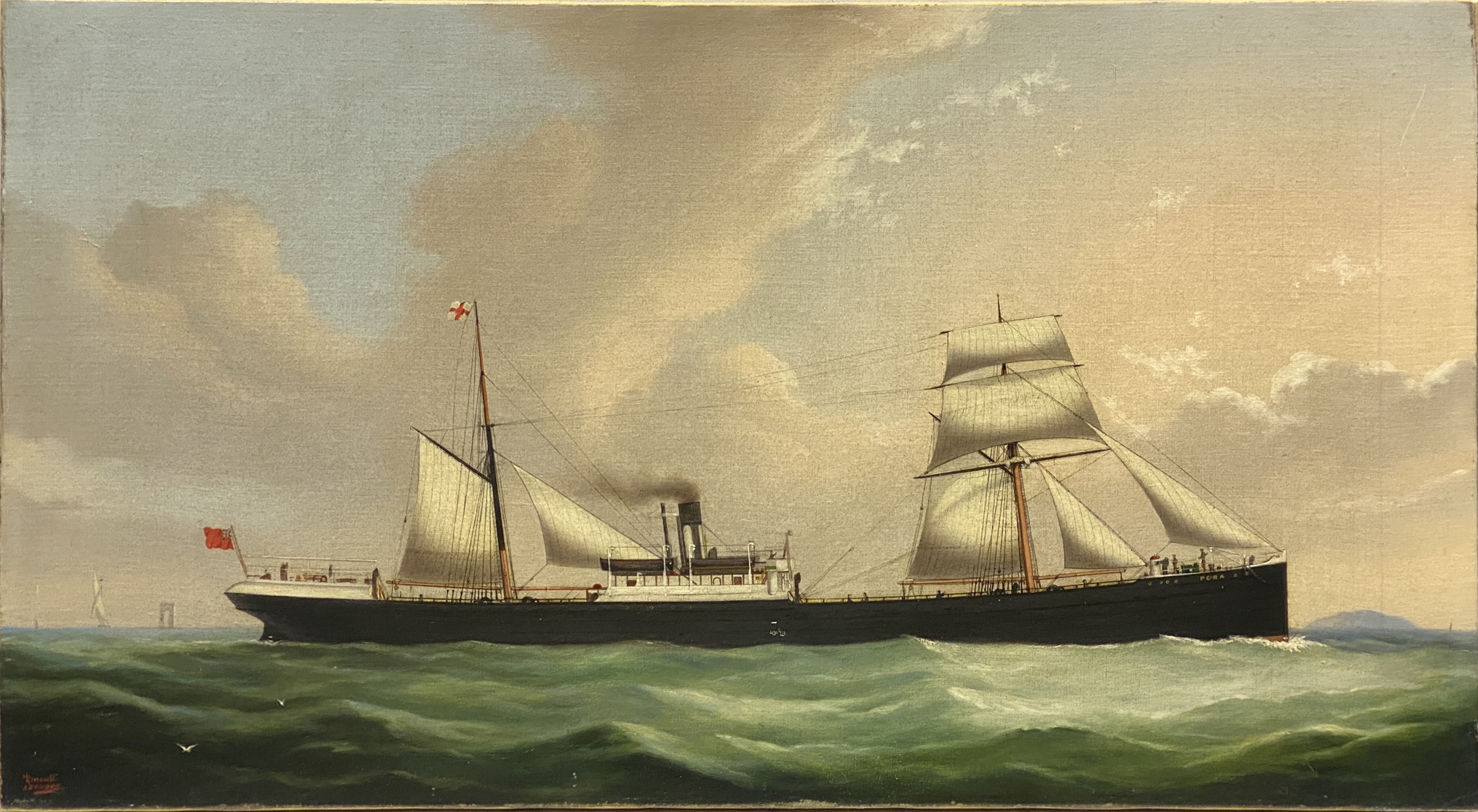 Luigi P. Renault, the ship "Pera" at Leghorn