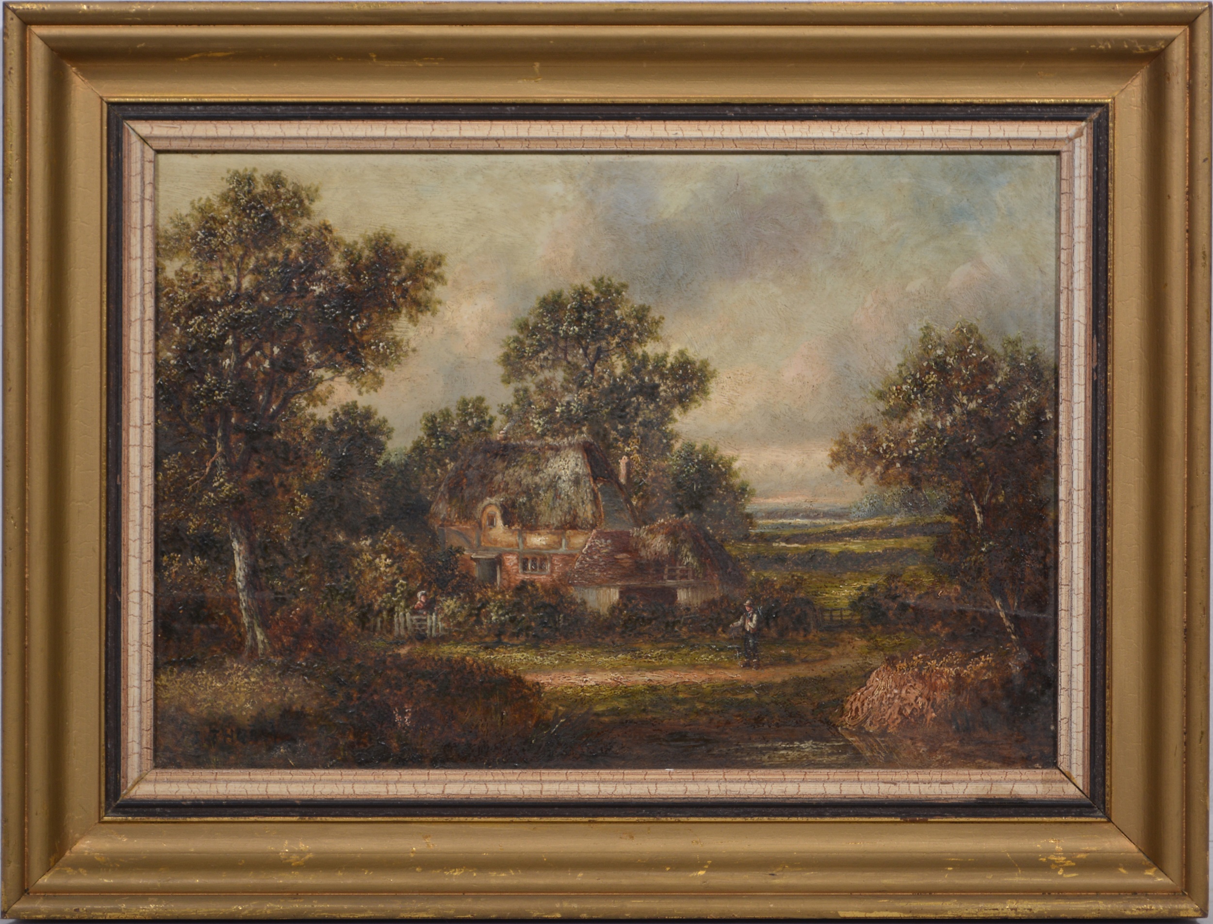 Attributed to Joseph Thors, Cottage in a landscape - Image 2 of 4