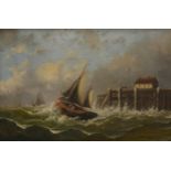 J J Everard, Fishing boat by a harbour