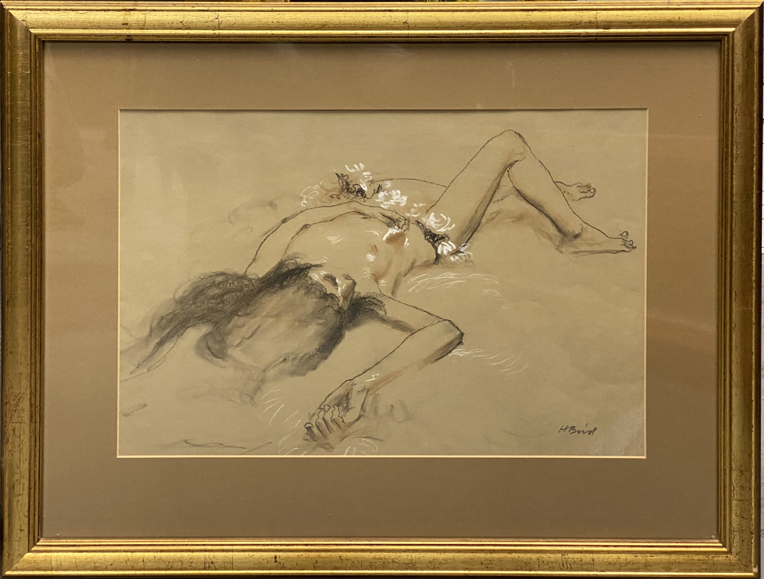 Henry Bird, Reclining nude - Image 2 of 4