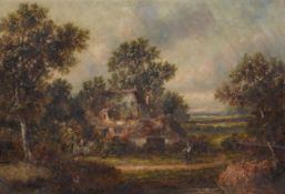Attributed to Joseph Thors, Cottage in a landscape