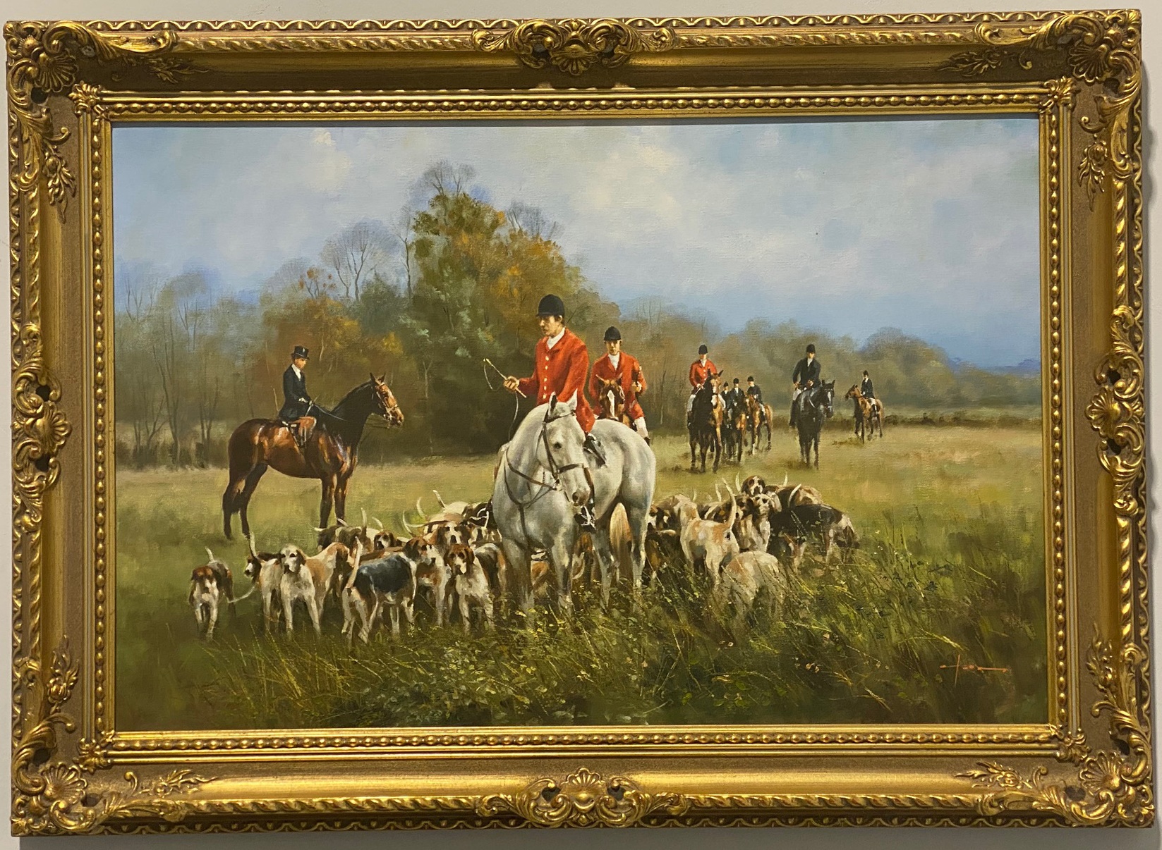 Graham Isom, Hunting scene, - Image 3 of 4