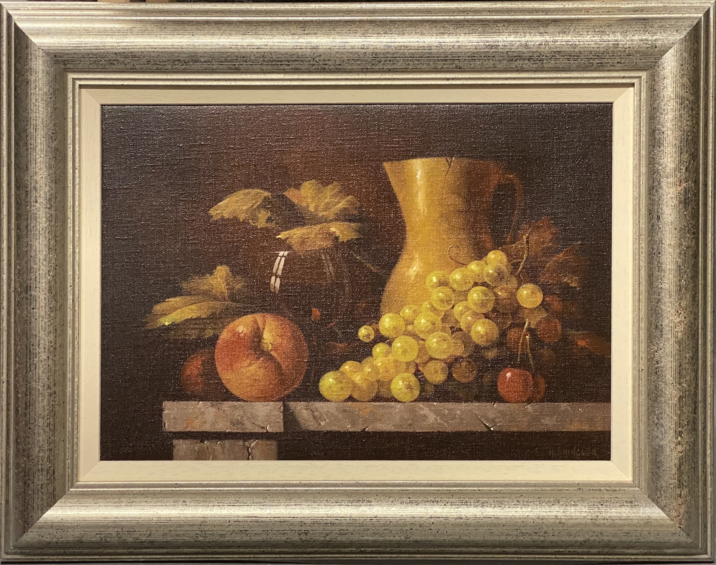 Howard Shingler, Still Life, Fruit and Pitcher. - Image 2 of 4