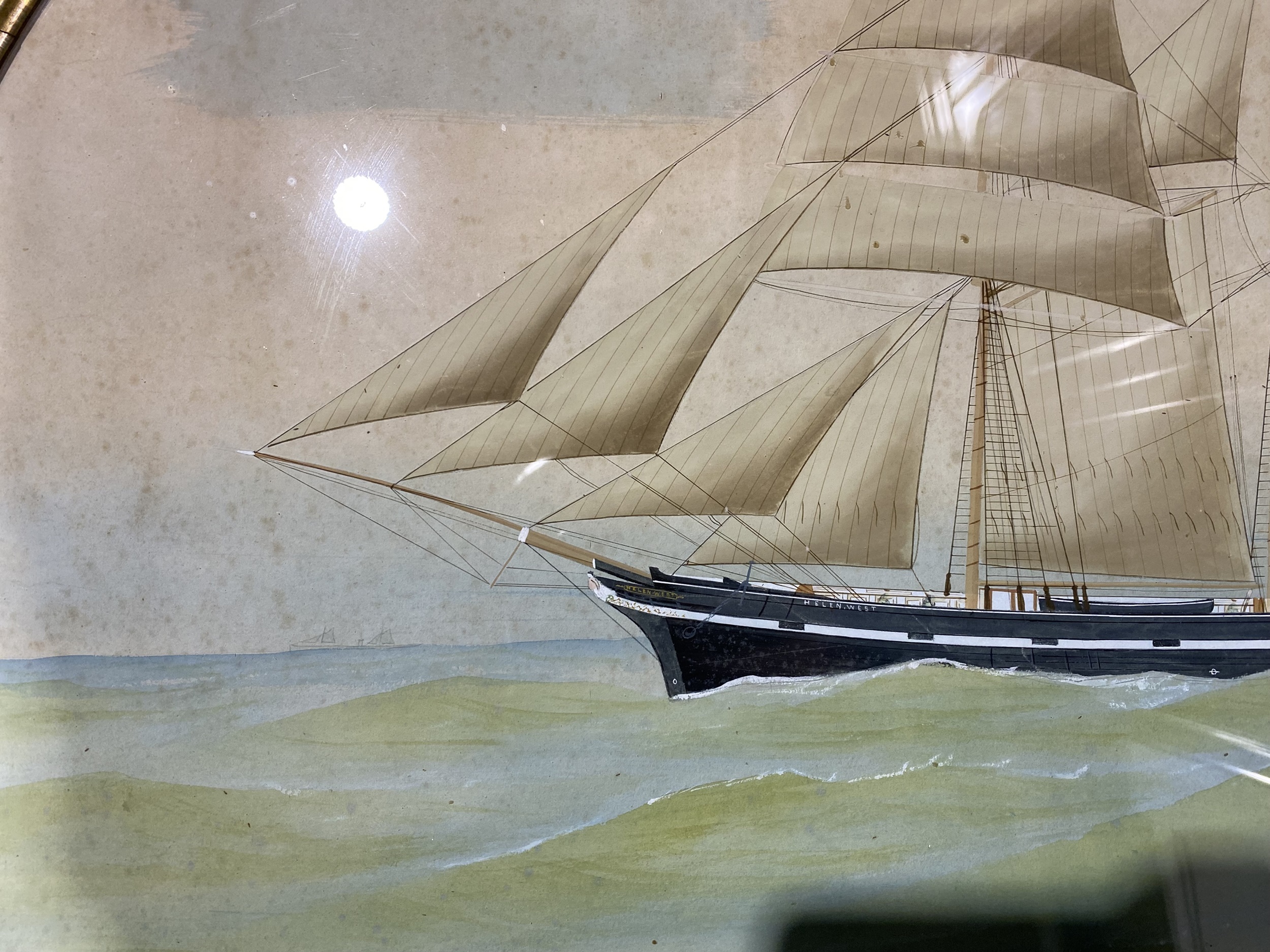 English School, late 19th Century, Sailing boat "Helen West" - Image 3 of 5