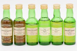 Cadenhead's Miniature Authentic Collection, six Highland whiskies