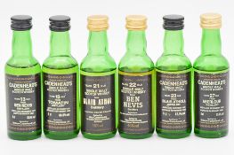 Cadenhead's Black Label miniature series: six Highland whiskies