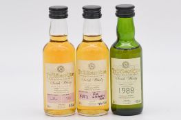 Tullibardine 1964, 1987, and 1988 miniature bottlings