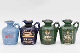 Twenty eight assorted whisky miniatures in ceramic jug decanters