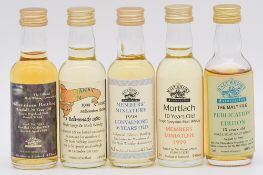 The Malt Whisky Association - five specialist whisky miniature bottlings