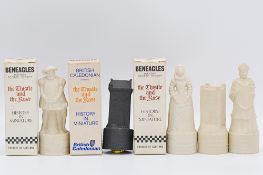 Collection of Beneagles novelty ceramic decanters and chess pieces