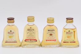 Assorted blended Scotch whisky miniatures, including Bells and Dimple
