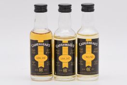 Cadenhead's Regional Malts - three Lowland whisky miniatures