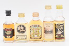 Collection of forty three assorted blended miniature Scotch whiskies