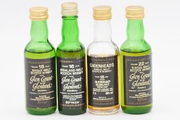 Cadenhead's Black Label miniature series: Glen Grant, four bottlings