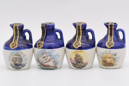 Twenty four assorted Rutherford's ceramic decanters, nautical interest