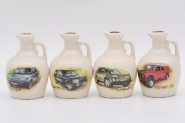 Twenty four assorted Rutherford's white ceramic decanters, vintage automobiles