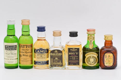 Assortment of thirty nine miniature blended Scotch whiskies