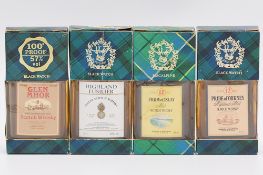 Gordon & MacPhail, Tartan Miniature Collection, twelve flat bottles in packs