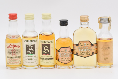 Six assorted miniature whisky bottlings, 1980s/ early 1990s