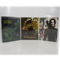 Filmarena Steelbook Blu-rays, three including The Hunger Games and two others.