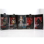 Hasbro Star Wars Black Series figures, five boxed examples.