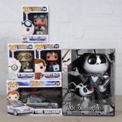 Funko Pop! five figures including Super Deluxe Jack Skellington