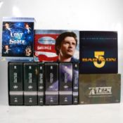 Large collection of DVD films, four boxes full, films and TV series