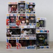 Funko Pop! Thirteen Marvel larger models including 86 Valkyrie's Flight etc.