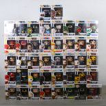 Funko Pop! Forty-two Marvel and DC figures, various series from Aquaman; The Flash; Wonder Women