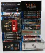 Blu-ray TV series box sets, twenty-four including Penny Dreadful; Justified and others.
