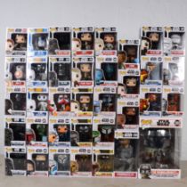 Funko Pop! Star Wars, thirty-six different figures, including 380 10" The Mandalorian with the