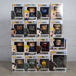 Funko Pop! Fallout, six-teen different boxed figures, including 375 Sentry Bot and others.