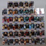 Funko Pop! Forty-five Marvel Cinematic figures, including 608 Black Widow etc