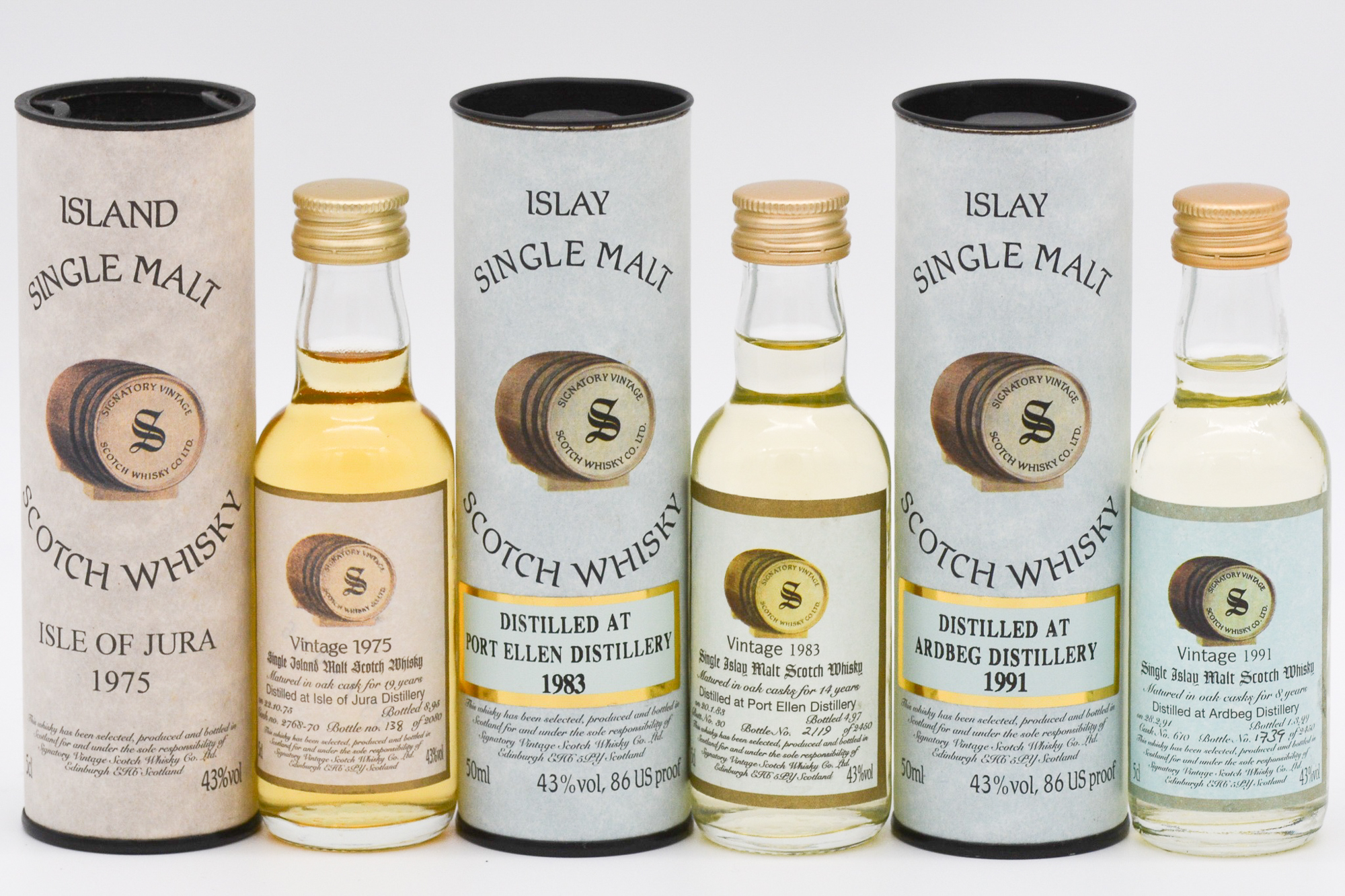 Signatory Vintage - five bottles of single Islay and Lowland malt whiskies - Image 4 of 4