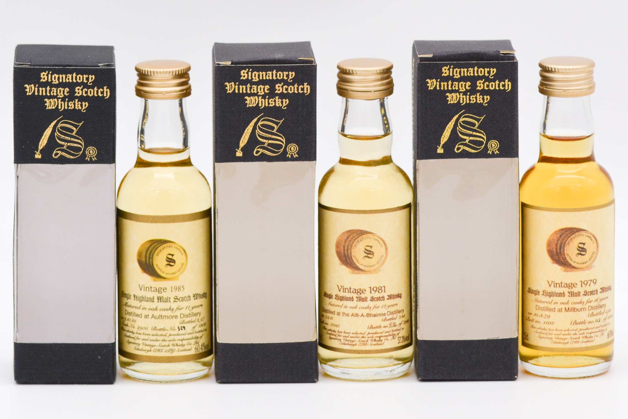 Signatory Vintage - six single Highland malt whiskies