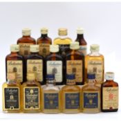 Ballantine's - an extensive collection of 124 whisky miniatures