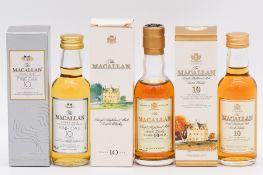 Macallan, 10 year old, three bottlings