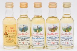 James MacArthur's - Bruichladdich, single Islay malt whisky, nine bottlings