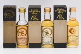 Signatory Vintage - six Highland whisky miniatures - Balvenie and Edradour