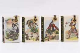 Eight assorted Rutherford's ceramic book decanters, famous Scotsman series