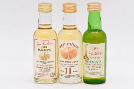 James MacArthur's - Ben Nevis, and Ben Mhor, three bottlings: