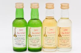 James MacArthur's - four assorted single Speyside malt whiskies