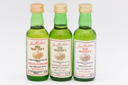 James MacArthur's - three Lowland whisky miniatures