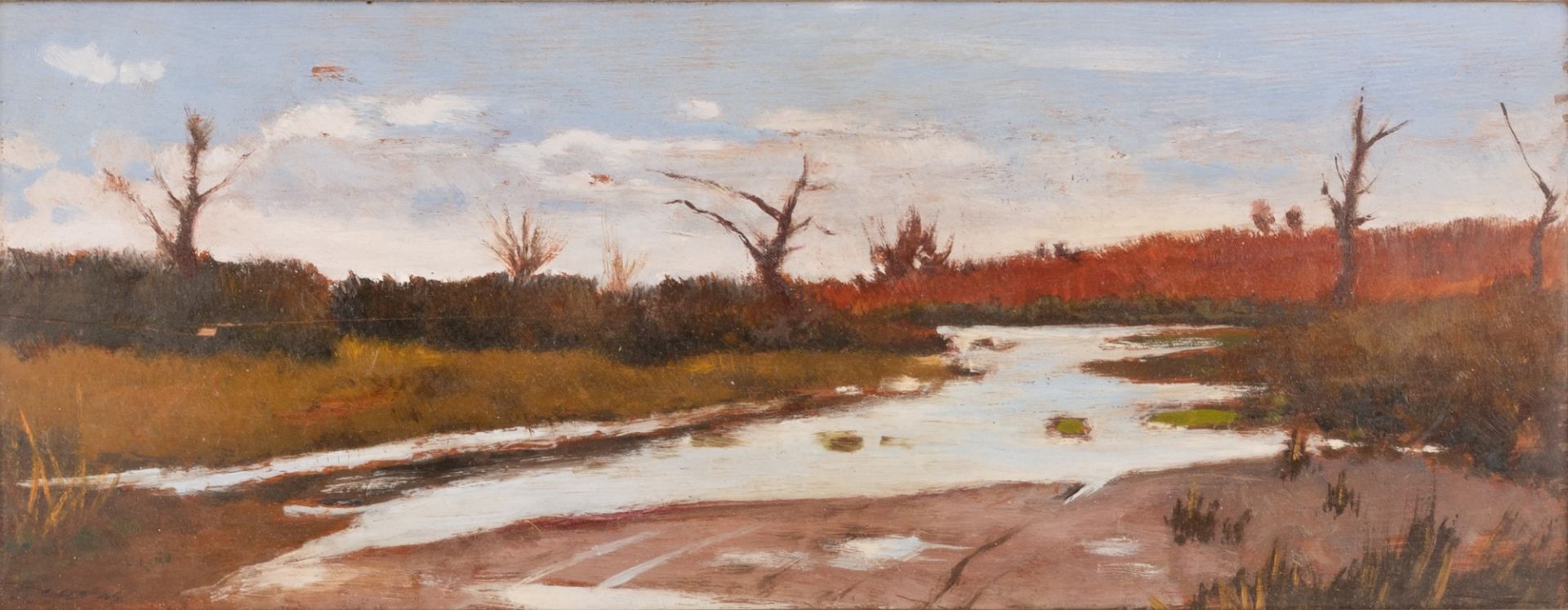 Fluvial landscape  XIX century